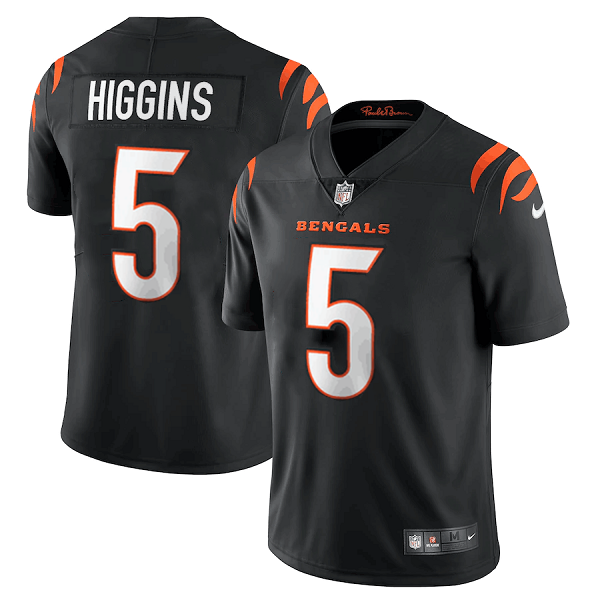 Men's Black Cincinnati Bengals #5 Tee Higgins Vapor Untouchable Limited Stitched Jersey